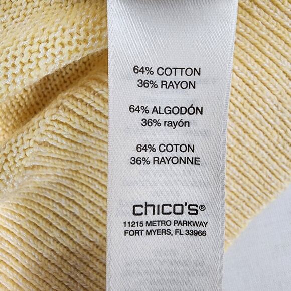 Chico's Women Pullover Sweater Size 1 US Medium Boat Neck Ribbed 3/4 sleeve Knit - Picture 7 of 9